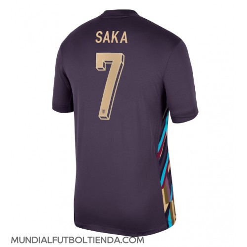 Camiseta Inglaterra Bukayo Saka #7 Segunda Equipación Replica Eurocopa 2024 mangas cortas